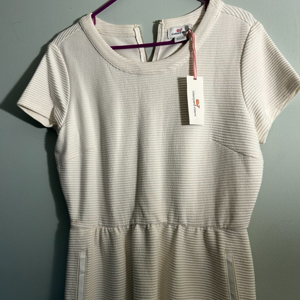 Vineyard Vines White Womens Ottoman Knit Dress